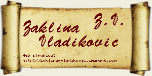 Žaklina Vladiković vizit kartica